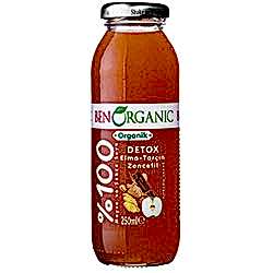 BenOrganic Organik Detox Meyve Suyu  Elma  Tarçın  Zencefil  250ml