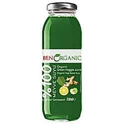 BenOrganic Organik Yeşil Sebze Suyu  Elma  Ispanak  Limon  Zencefil  250ml