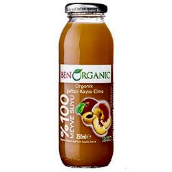 BenOrganic Organik Şeftali Kayısı Elma Suyu 250ml
