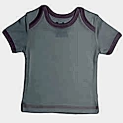 Canboli Organik Bebek Kısa Kollu T-shirt  Ekru Açık Pembe Biyeli  0-3 Ay 