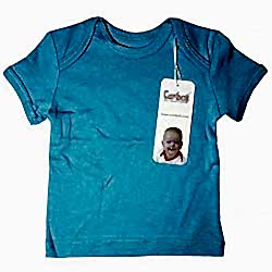 Canboli Organik Bebek Kısa Kollu T-shirt  Koyu Mavi  0-3 Ay 