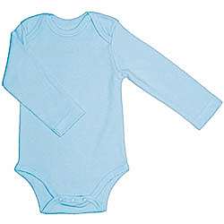 Canboli Organik Bebek Uzun Kollu Body  Açık Mavi  12-18 Ay 