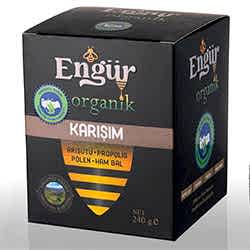 Engür Organik Karışım  Arısütü  Propolis  Polen  Ham Bal  240g