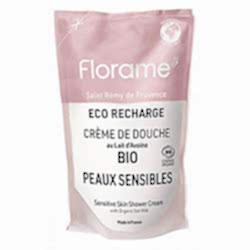 Florame Organik Krem Duş Jeli  Hassas Cilt  Yedek Ambalaj  700ml