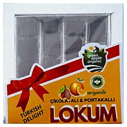 Greenapple Organik Bitter Çikolata Kaplı Portakallı Lokum 250g