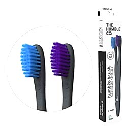 Humble Brush Ekolojik Bitki Bazlı 2'li Diş Fırçası  Hassas  Mavi&Lila 