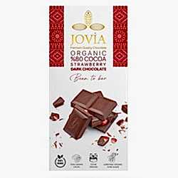 Jovia Organik Bitter Çikolata  Çilekli %80 Kakao  85g