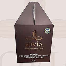 Jovia Organik %100 Bitter Çikolata Kaplı Antep Fıstığı Dolgulu Hurma 130g
