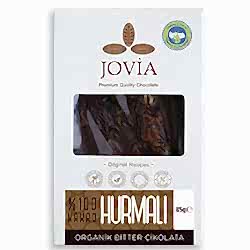 Jovia Organik Bitter Çikolata  Tane Hurmalı %100 Kakako  85g
