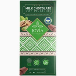 Jovia Organik Sütlü Çikolata  Antepfıstıklı  40g