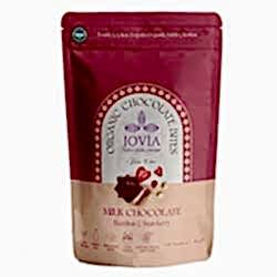 Jovia Organik Sütlü Çikolata  Fındık ve Çilek Dolgulu  85g