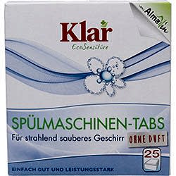 Klar Organik Bulaşık Makinesi Tablet Deterjan  Kokusuz  25 Adet