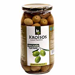 Kroisos Organik Yeşil Zeytin  Çizik  600g