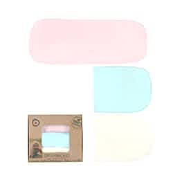OrganicKid Organik Çok Amaçlı Bez  Lif  Ağız ve Ter Bezi   3 Adet  Pembe - Ekru - Mavi 