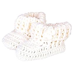 OrganicKid Organik Örgü Patik Beyaz