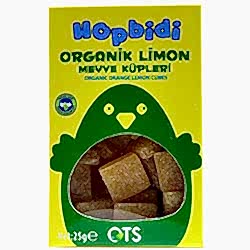 OTS Organik Hopbidi Limon Meyve Küpleri  Yumuşak Şeker  25g