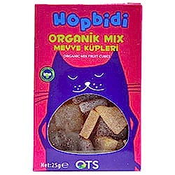 OTS Organik Hopbidi Mix Meyve Küpleri  Yumuşak Şeker  25g