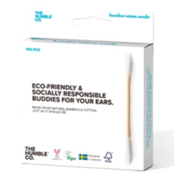 The Humble Bambu Pamuk Kulak Temizleme Çubuğu  Beyaz  100 Adet