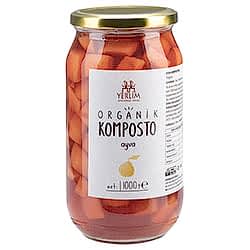 Yerlim Organik Ayva Kompostosu 1000ml  Cam Kavanoz 