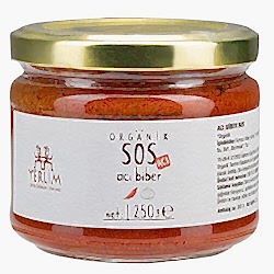 Yerlim Organik Acılı Kırmızı Biber Sos 250g