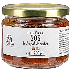 Yerlim Organik Fesleğenli Domates Sos  Bacilicum  250g