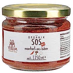 Yerlim Organik Mantarlı Kırmızı Acı Biber Sos 250g